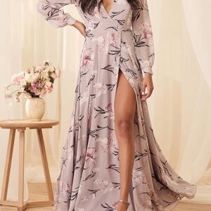 Floral Maxi Dress with Slit